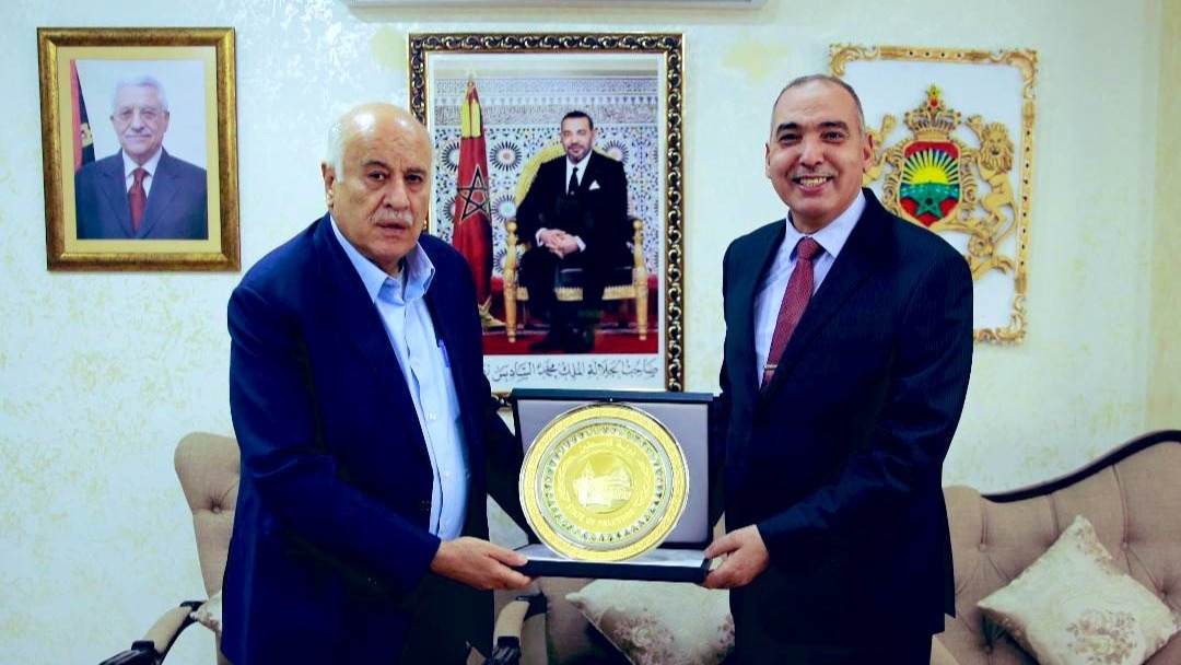 جبريل الرجوب في ضيافة السفير المغربي عبد الرحيم مزيان